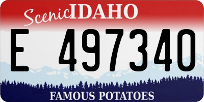 ID license plate E497340
