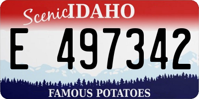 ID license plate E497342