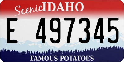 ID license plate E497345