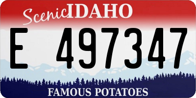 ID license plate E497347