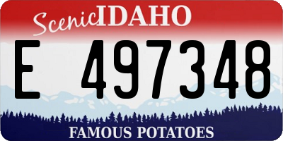 ID license plate E497348