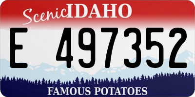 ID license plate E497352