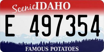 ID license plate E497354