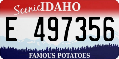 ID license plate E497356