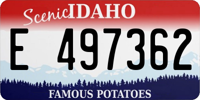 ID license plate E497362
