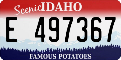 ID license plate E497367