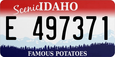ID license plate E497371
