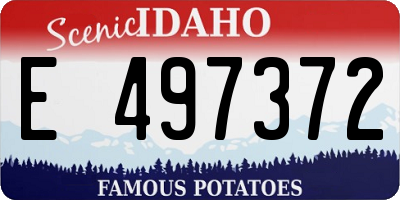 ID license plate E497372