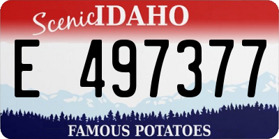 ID license plate E497377