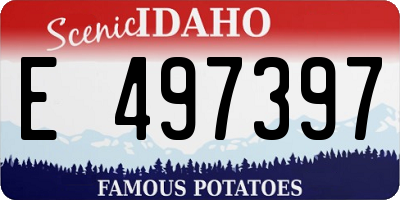 ID license plate E497397