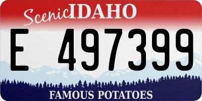ID license plate E497399