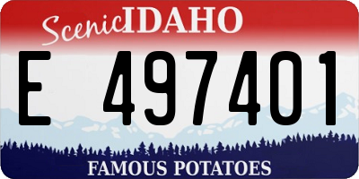 ID license plate E497401