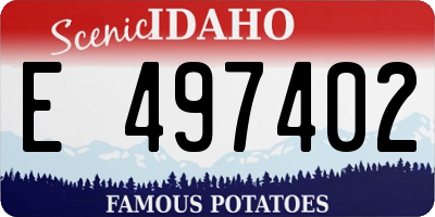 ID license plate E497402