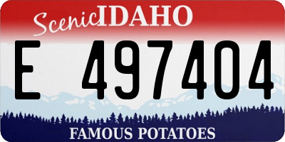 ID license plate E497404