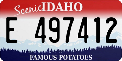 ID license plate E497412