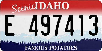 ID license plate E497413