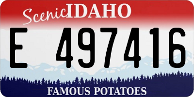 ID license plate E497416