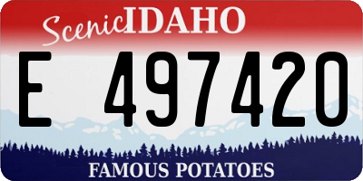 ID license plate E497420