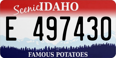 ID license plate E497430