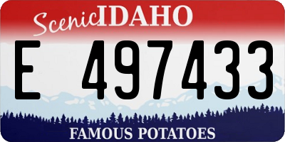 ID license plate E497433