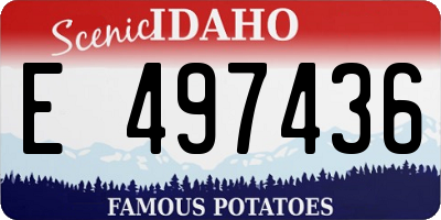 ID license plate E497436