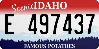 ID license plate E497437