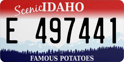 ID license plate E497441