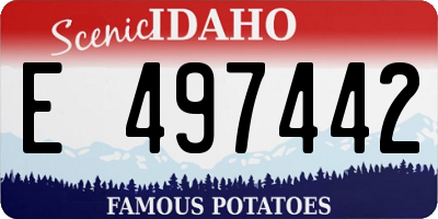 ID license plate E497442
