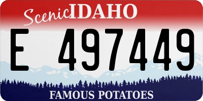 ID license plate E497449