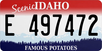 ID license plate E497472