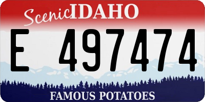 ID license plate E497474