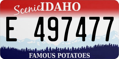 ID license plate E497477