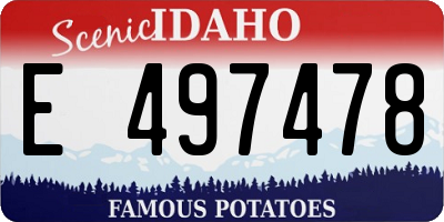 ID license plate E497478