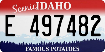 ID license plate E497482