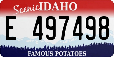 ID license plate E497498