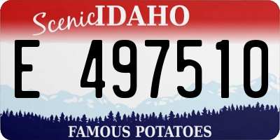 ID license plate E497510