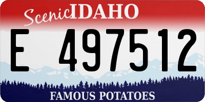 ID license plate E497512