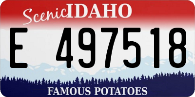 ID license plate E497518