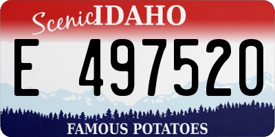 ID license plate E497520