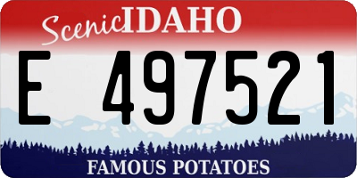 ID license plate E497521