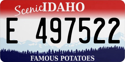 ID license plate E497522