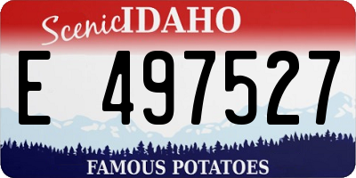 ID license plate E497527
