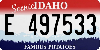 ID license plate E497533