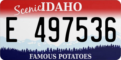 ID license plate E497536