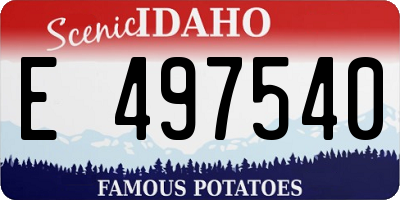 ID license plate E497540
