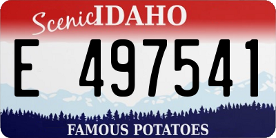 ID license plate E497541