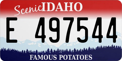 ID license plate E497544