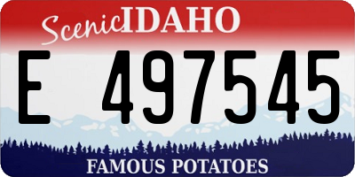 ID license plate E497545