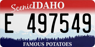 ID license plate E497549