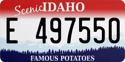 ID license plate E497550